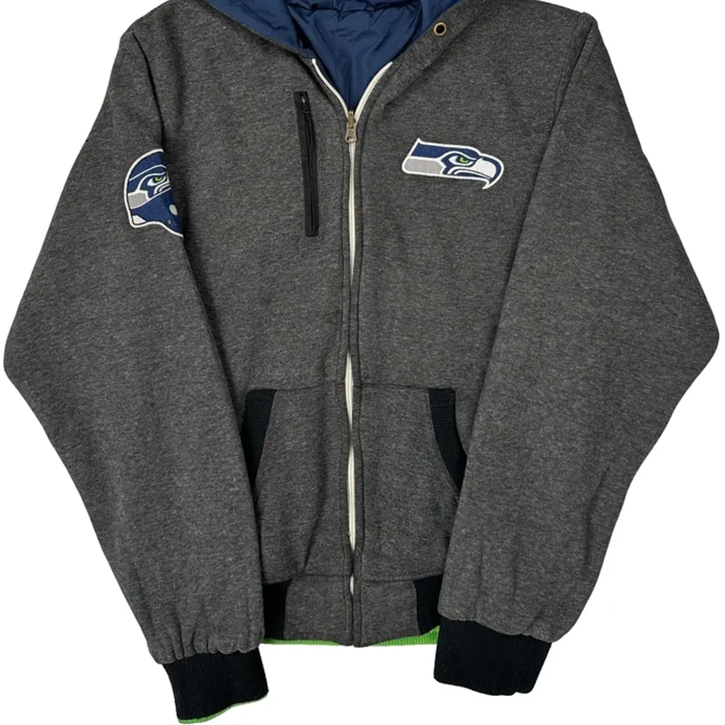 Seattle Seahawks Nfl Hoodie - Medium Grey Polyester - Image 4