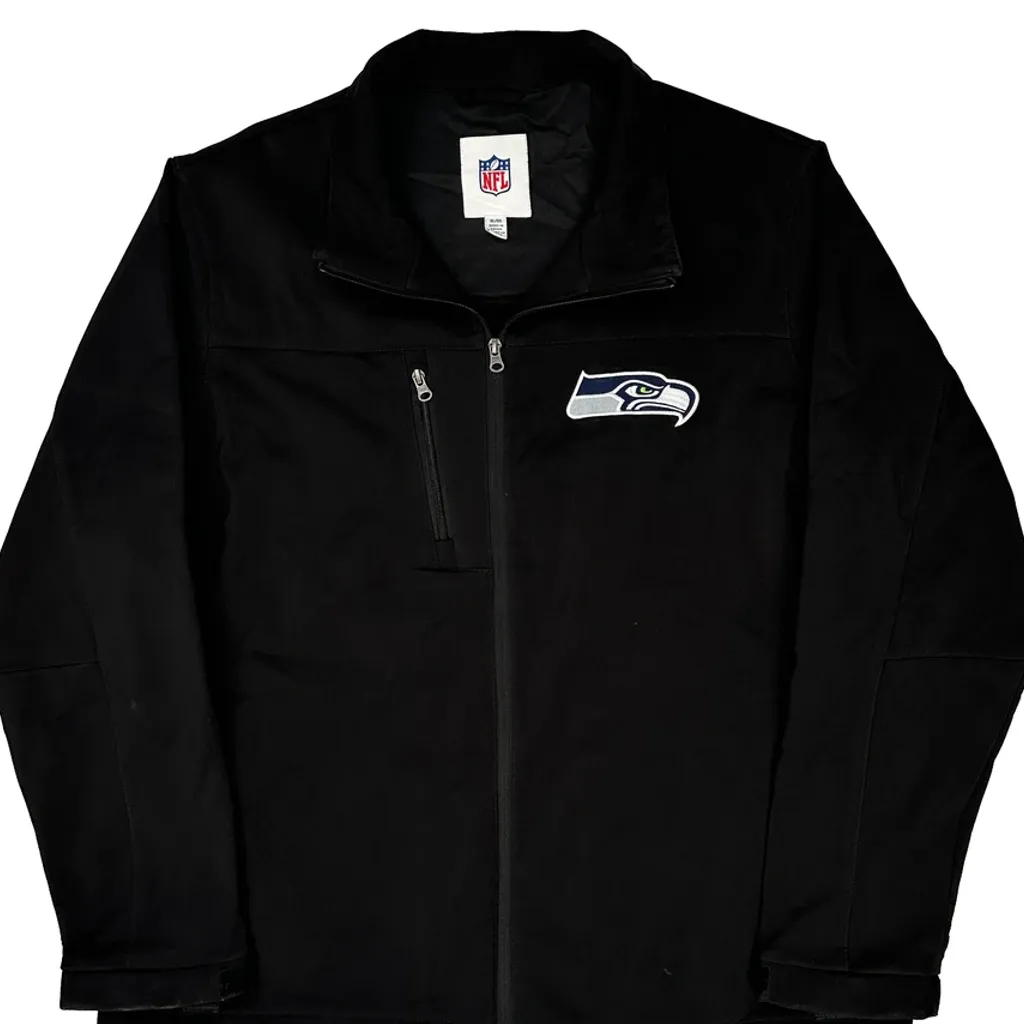 Seattle Seahawks Nfl Football Jacket - XL Black Polyester - Image 5