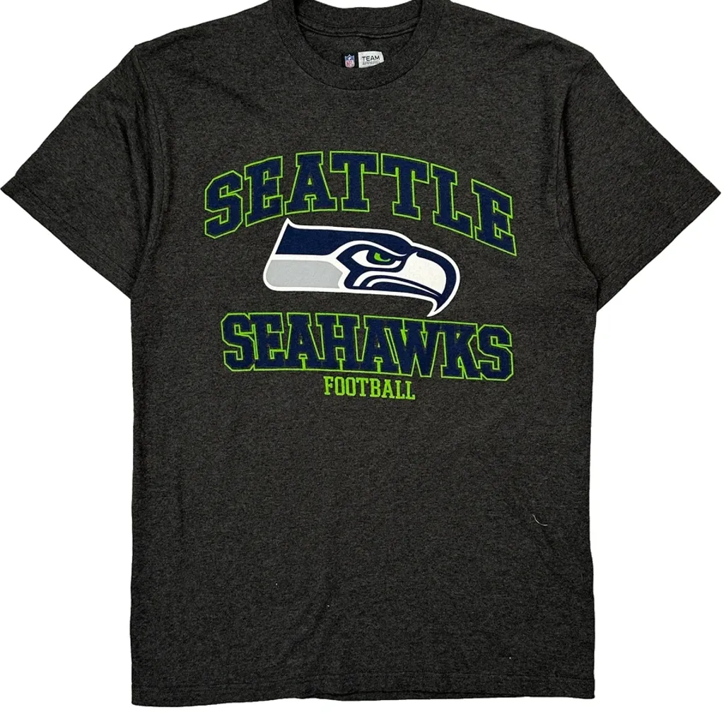 Seattle Seahawks Nfl T-Shirt - Medium Grey Cotton - Image 4