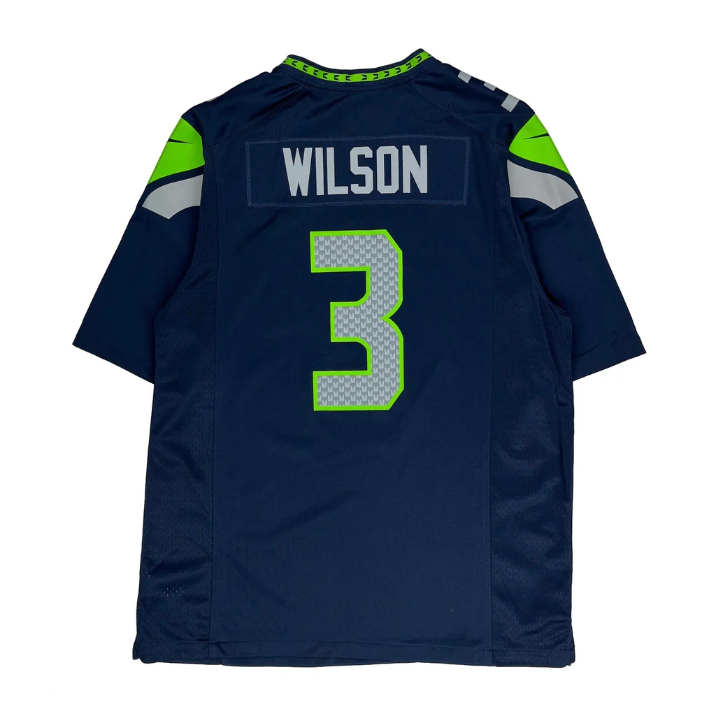 Seattle Seahawks Nike Nfl Jersey - Large Navy Polyester - Image 2
