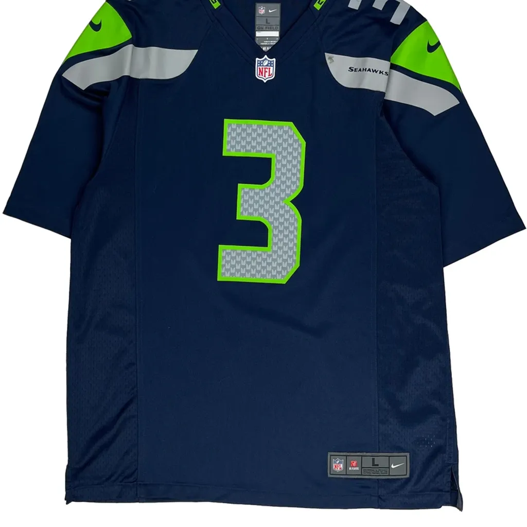 Seattle Seahawks Nike Nfl Jersey - Large Navy Polyester - Image 5
