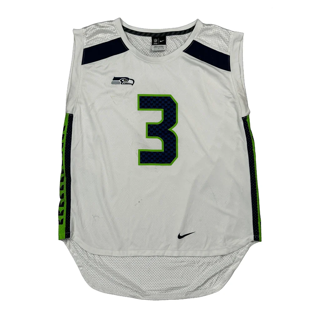 Seattle Seahawks Nike Nfl Jersey - Large White Polyester