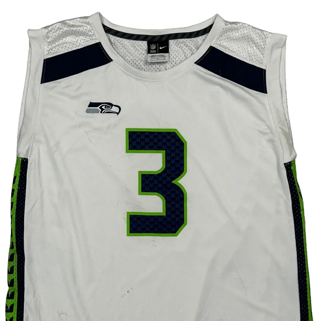 Seattle Seahawks Nike Nfl Jersey - Large White Polyester - Image 5