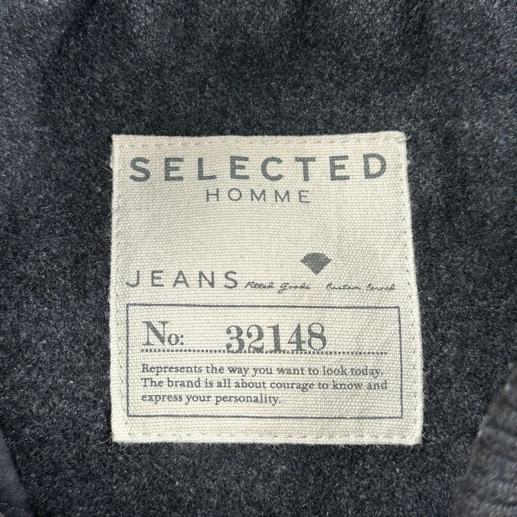 Selected Homme Varsity Jacket - Medium Black Wool Blend - Image 3