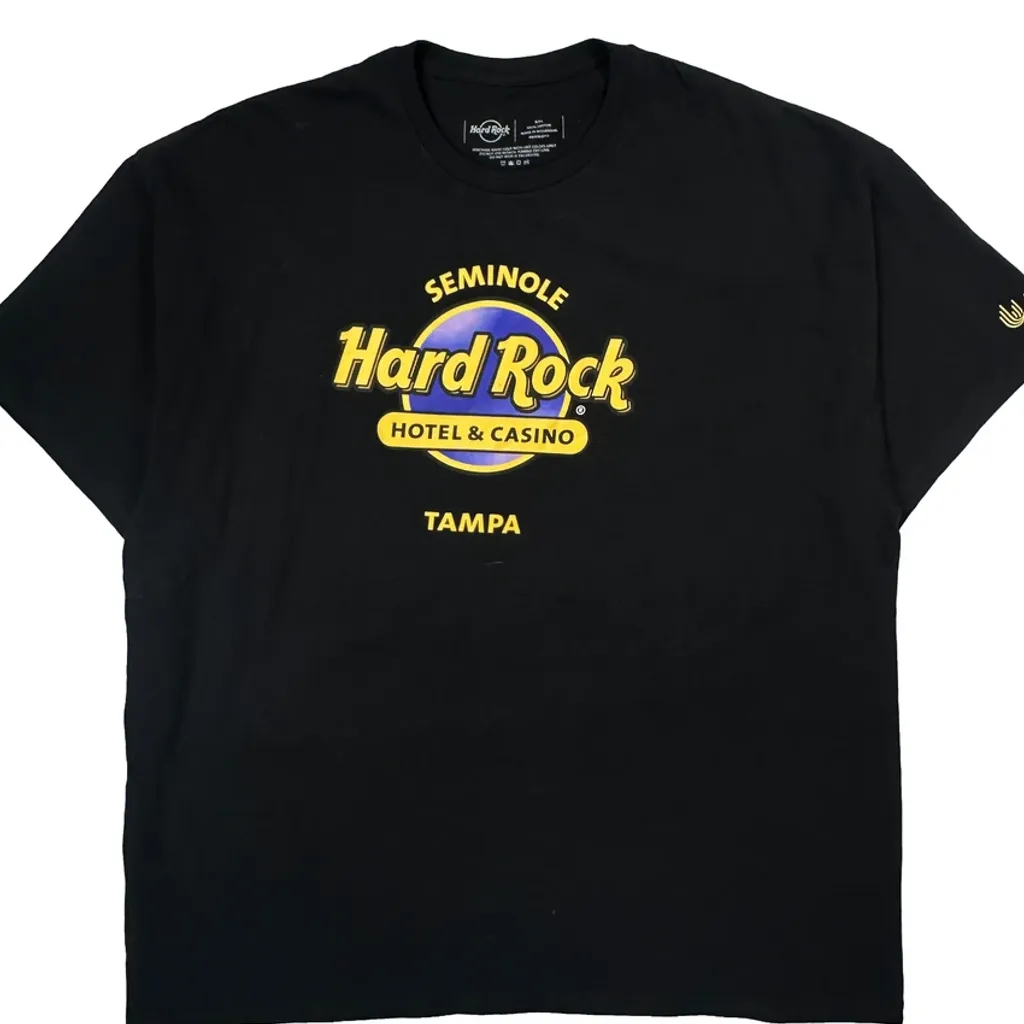 Seminole Hard Rock Hotel & Casino Tampa Hard Rock Cafe Graphic T-Shirt - 2XL Black Cotton - Image 5