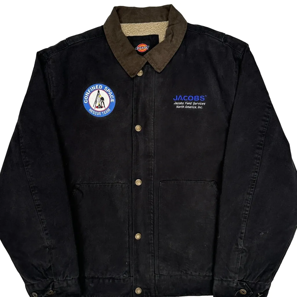 Sherpa Lined Dickies Detroit Chore Jacket - XL Black Cotton - Image 5
