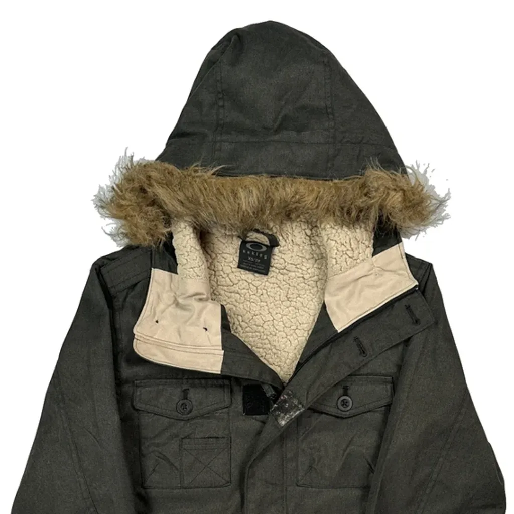 Sherpa Lining Oakley Parka - XS Black Polyester - Image 5