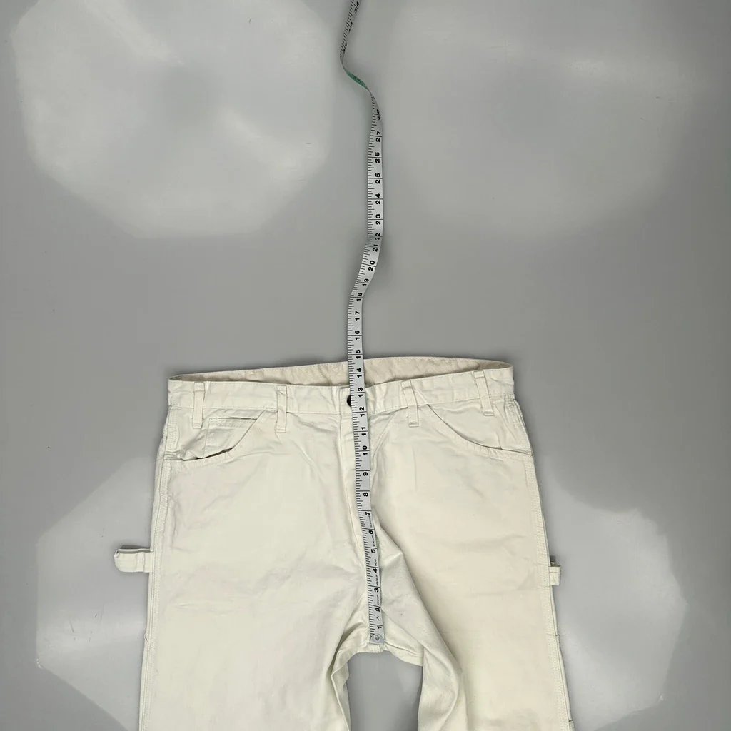 Sherwin Williams Dickies Carpenter Trousers - 35W 32L White Cotton - Image 4