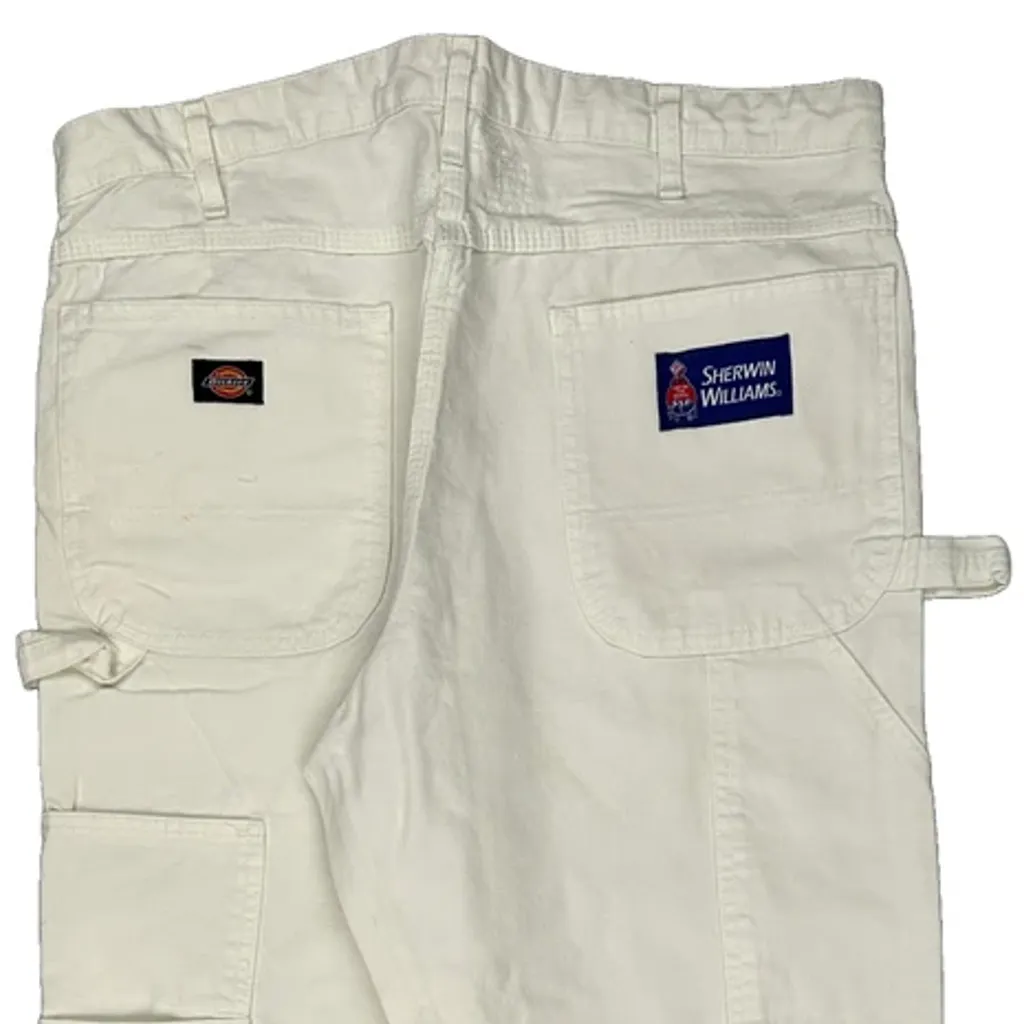 Sherwin Williams Dickies Carpenter Trousers - 35W 32L White Cotton - Image 7
