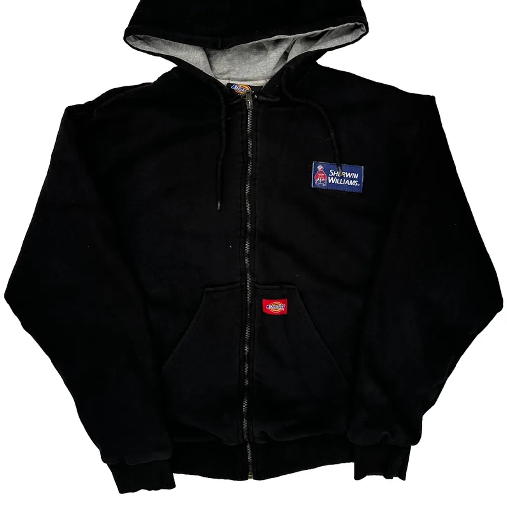 Sherwin-Williams Logo Dickies Hoodie - Large Black Cotton Blend - Image 4