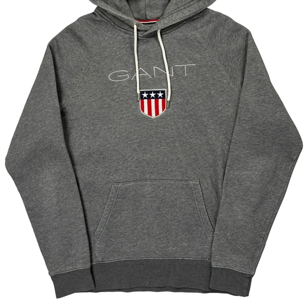 Shield Logo Gant Hoodie - Large Grey Cotton - Image 5