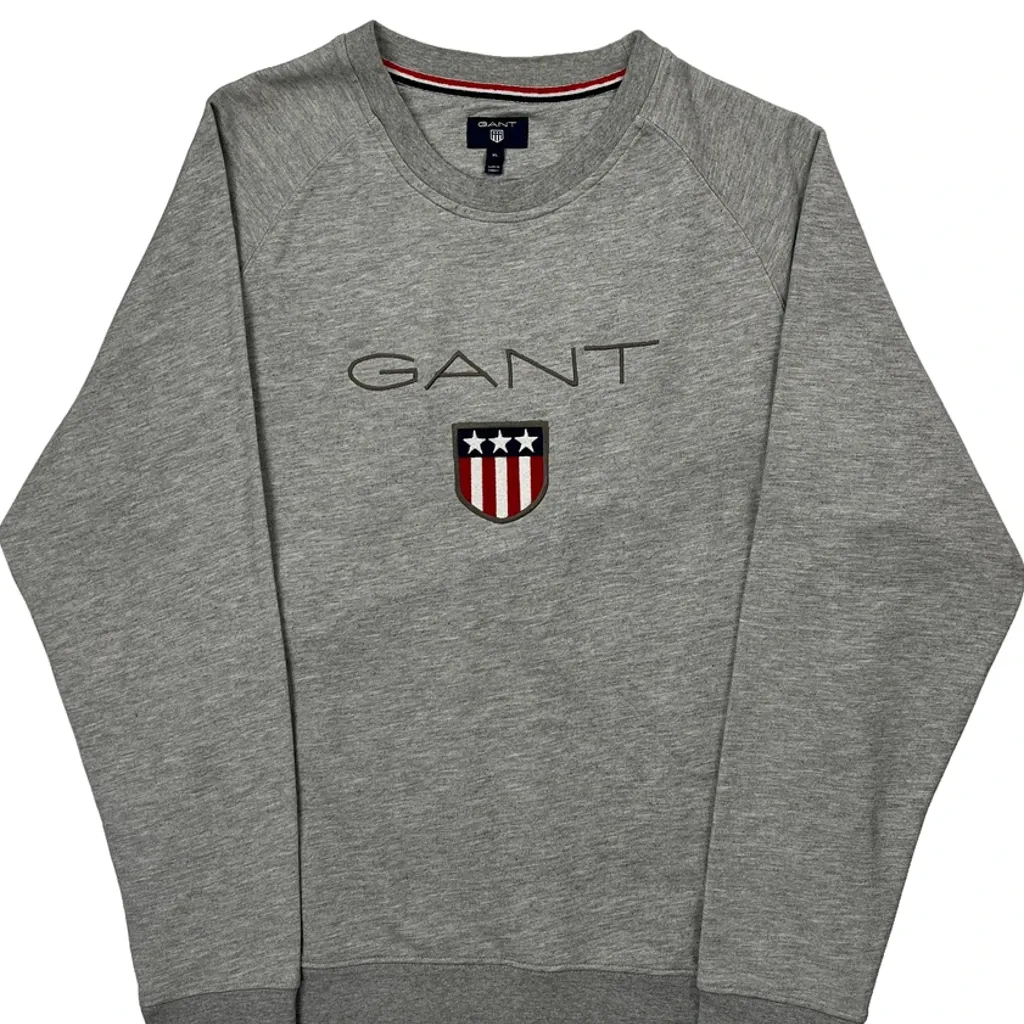 Shield Logo Gant Sweatshirt - XL Grey Cotton - Image 4