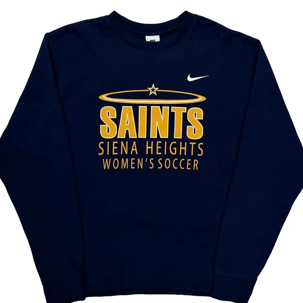 Siena Heights Women'S Soccer Nike Sweatshirt - Large Navy Cotton - Image 5