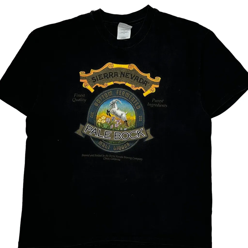 Sierra Nevada Pale Bock Hanes Single Stitch T-Shirt - XL Black Cotton - Image 4