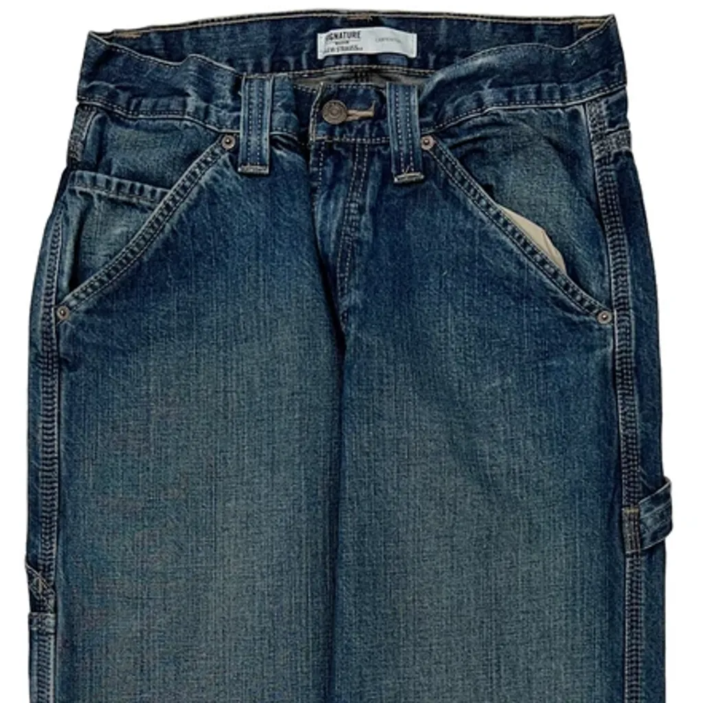 Signature By Levis Carpenter Jeans - 28W 29L Blue Cotton - Image 10
