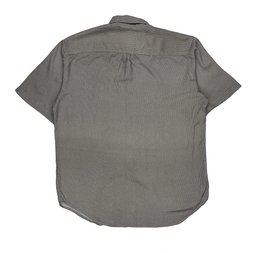 Silk Perry Eliis Short Sleeve Shirt - Large Grey Silk Blend - Image 2