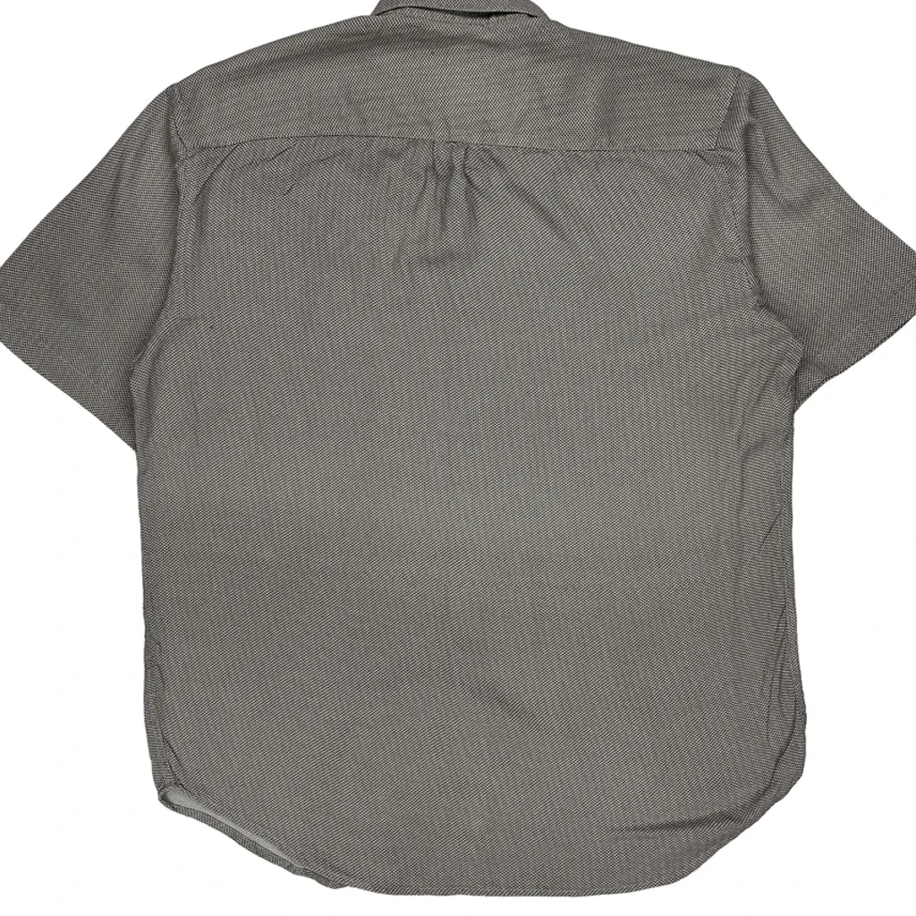 Silk Perry Eliis Short Sleeve Shirt - Large Grey Silk Blend - Image 6