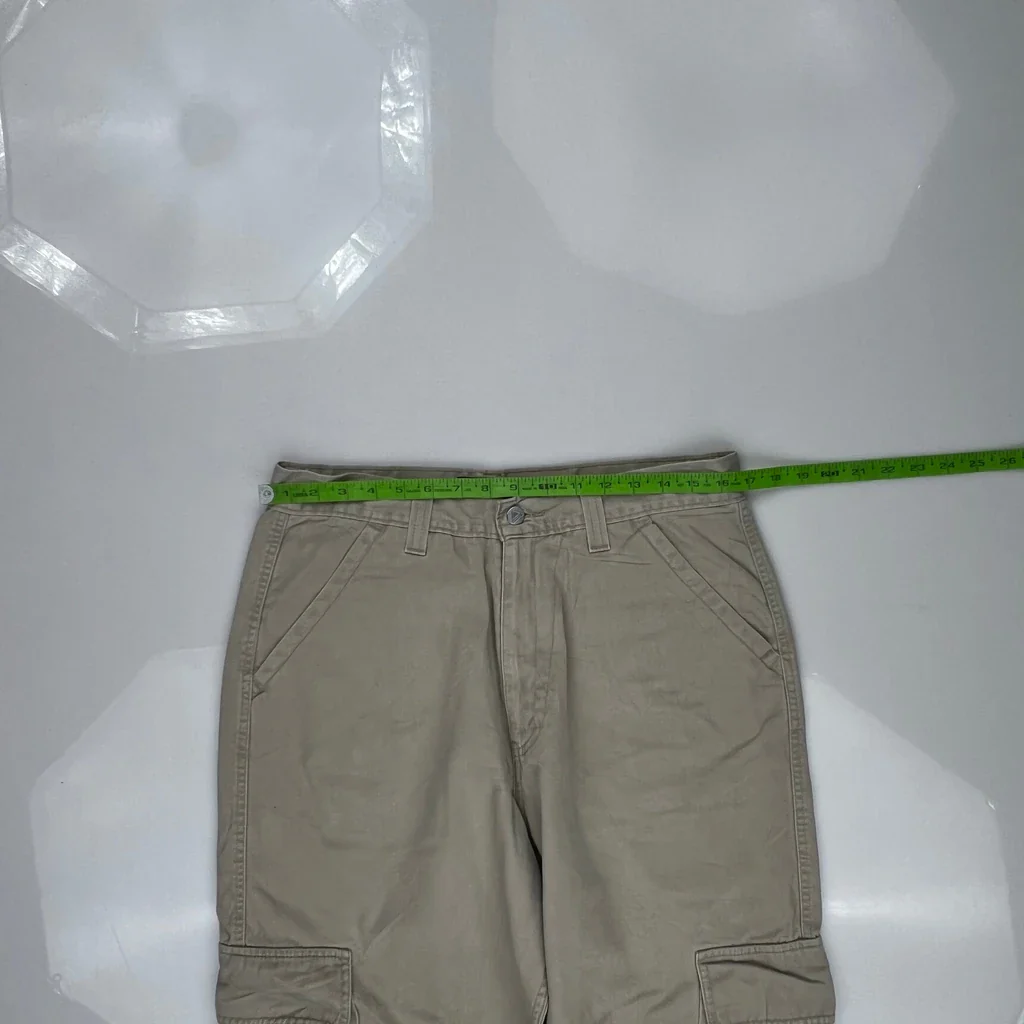 Silver Tab Levis Cargo Pants - 33W 30L Gray Cotton - Image 3