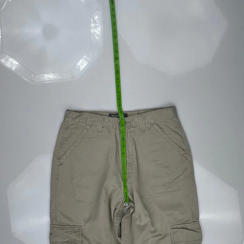 Silver Tab Levis Cargo Pants - 33W 30L Gray Cotton - Image 4