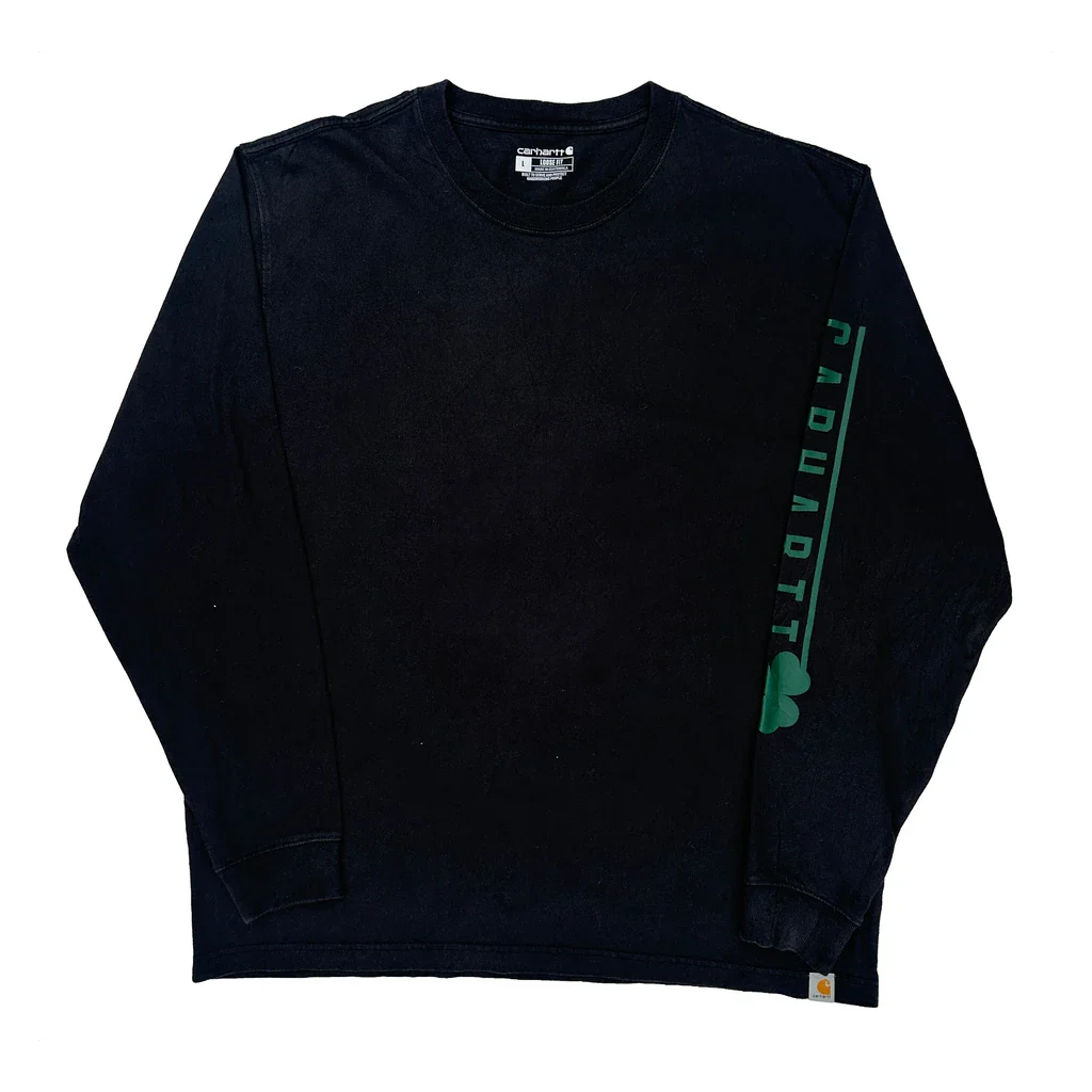 Since 1889 Carhartt Graphic Long Sleeve T-Shirt - Large Black Cotton