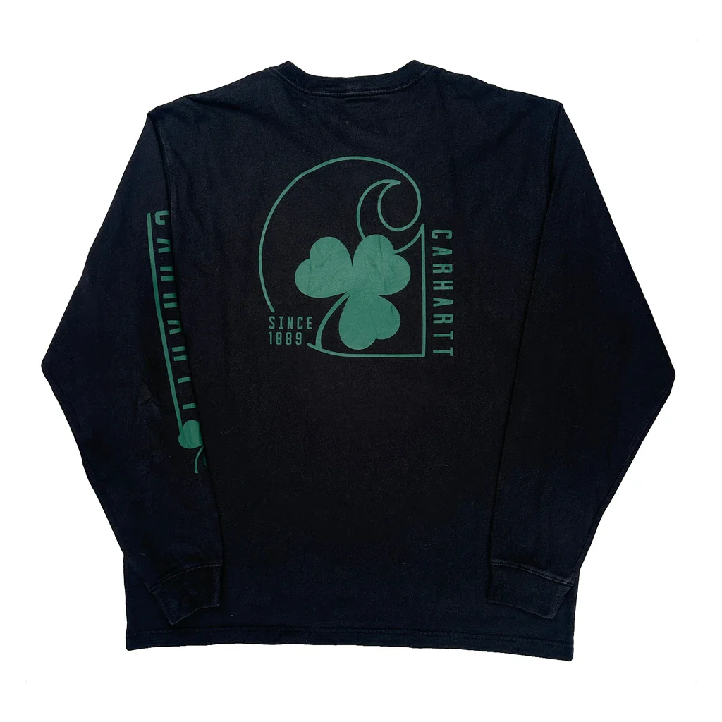 Since 1889 Carhartt Graphic Long Sleeve T-Shirt - Large Black Cotton - Image 2