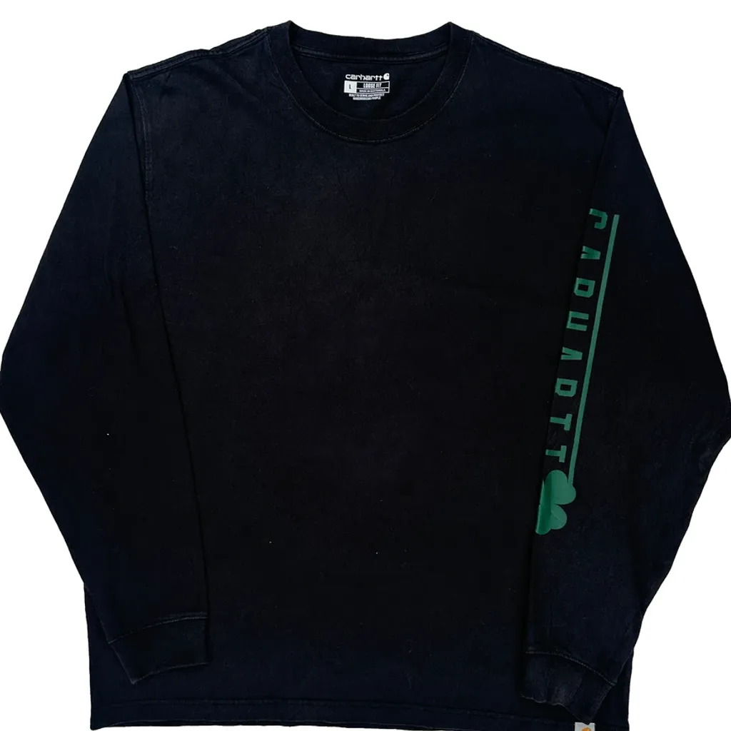 Since 1889 Carhartt Graphic Long Sleeve T-Shirt - Large Black Cotton - Image 4