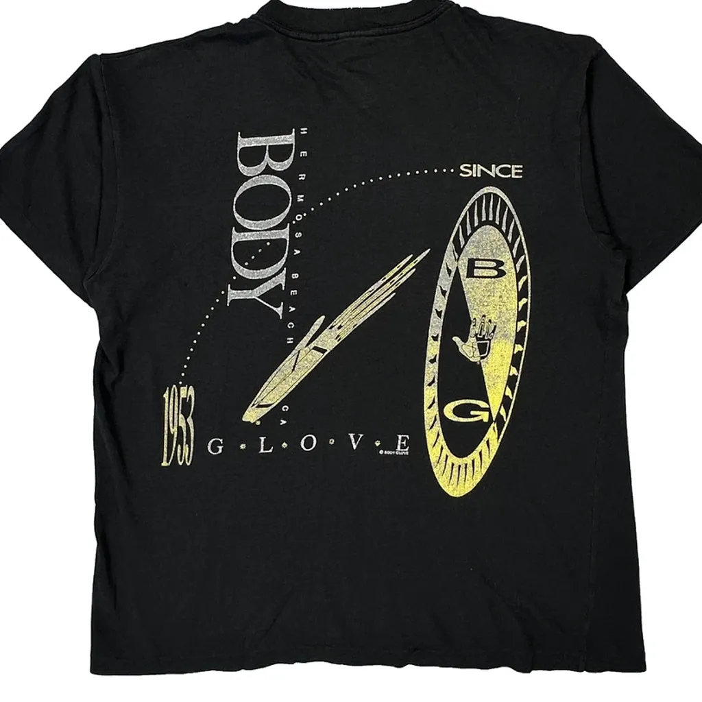 Since 1953 Body Glove Single Stitch T-Shirt - Small Black Cotton - Image 7