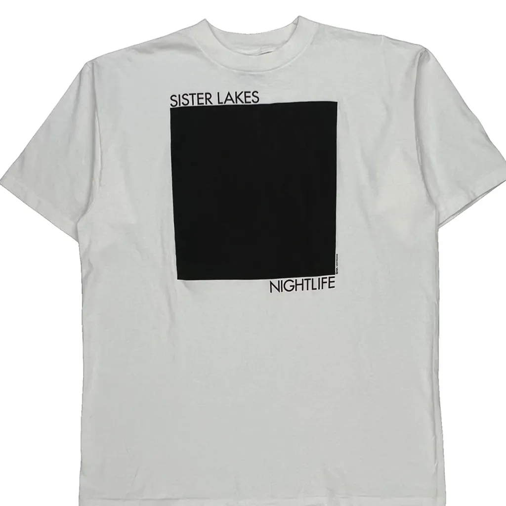 Sister Lakes Nightlife All Sport Graphic T-Shirt - XL White Cotton - Image 4