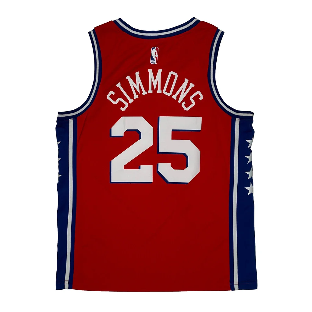 Sixers Nike Simmons Jersey - Large Red Polyester - Image 2