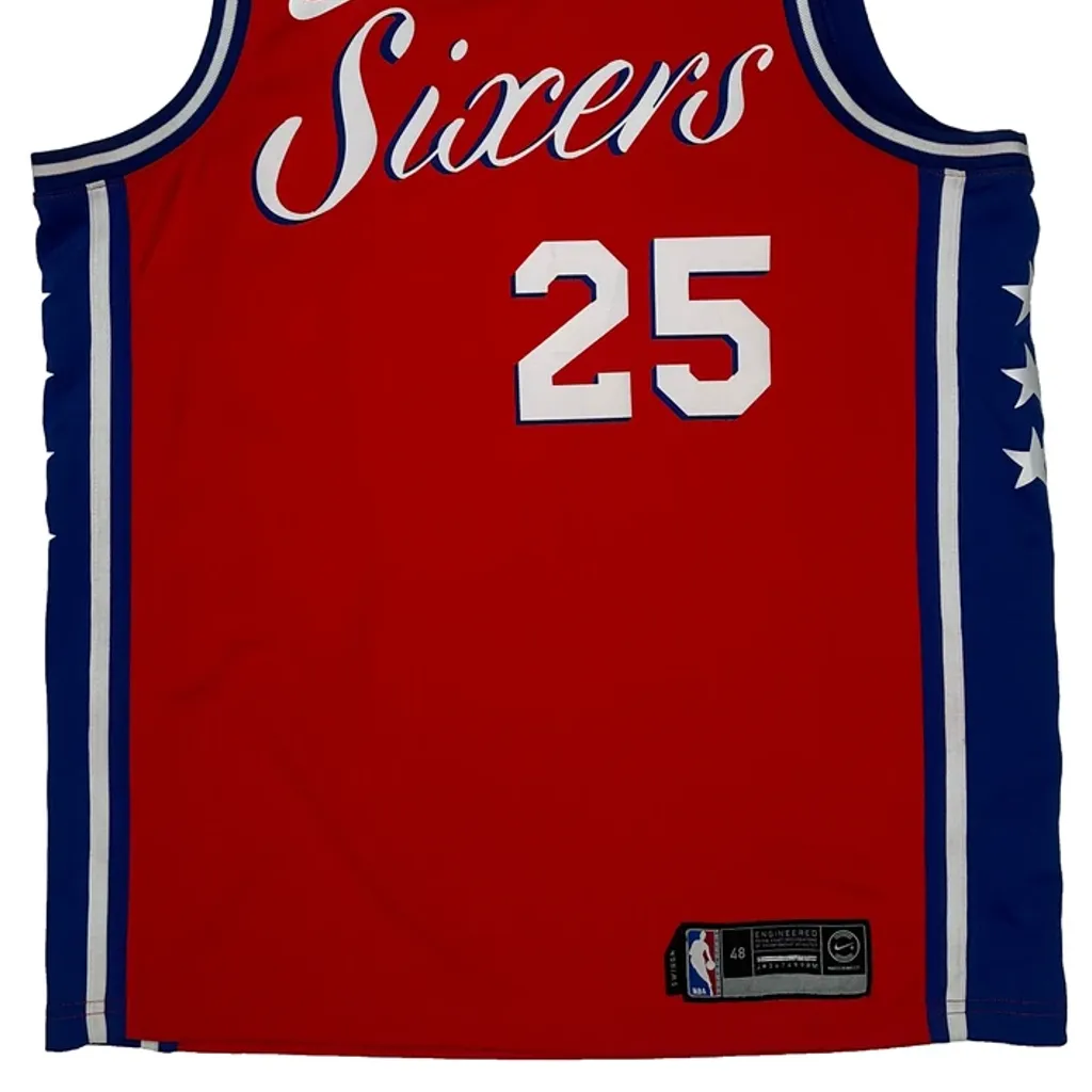 Sixers Nike Simmons Jersey - Large Red Polyester - Image 5