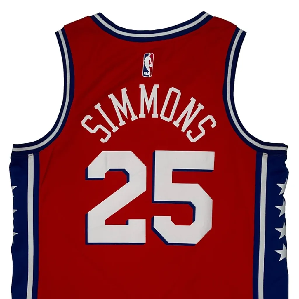 Sixers Nike Simmons Jersey - Large Red Polyester - Image 7