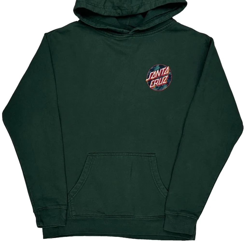 Skateboarding Santa Cruz Hoodie - Large Green Cotton - Image 4