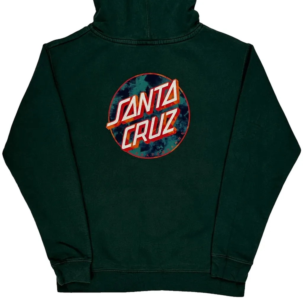 Skateboarding Santa Cruz Hoodie - Large Green Cotton - Image 7