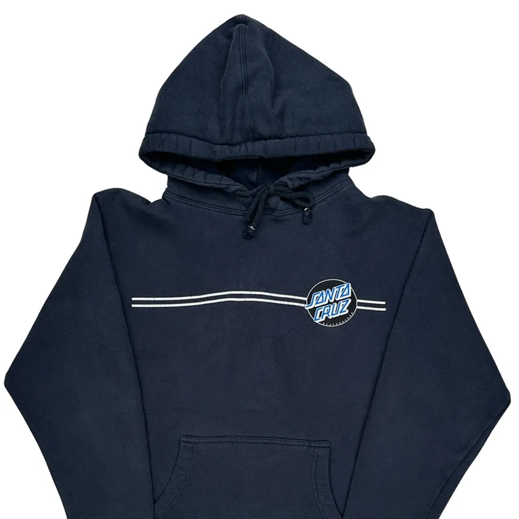 Skateboarding Santa Cruz Hoodie - Medium Navy Cotton - Image 5