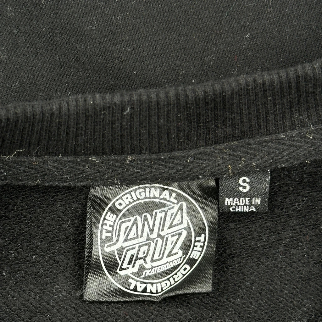 Skateboarding Santa Cruz Striped Sweatshirt - Small Black Cotton - Image 3
