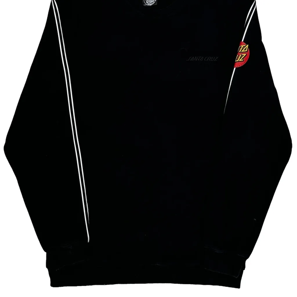 Skateboarding Santa Cruz Striped Sweatshirt - Small Black Cotton - Image 5