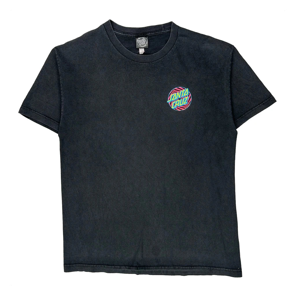 Skateboarding Santa Cruz Graphic T-Shirt - Large Black Cotton