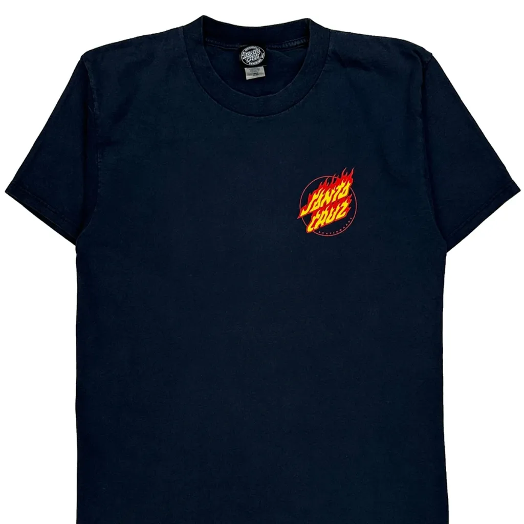 Skateboarding Santa Cruz Graphic T-Shirt - Medium Black Cotton - Image 5