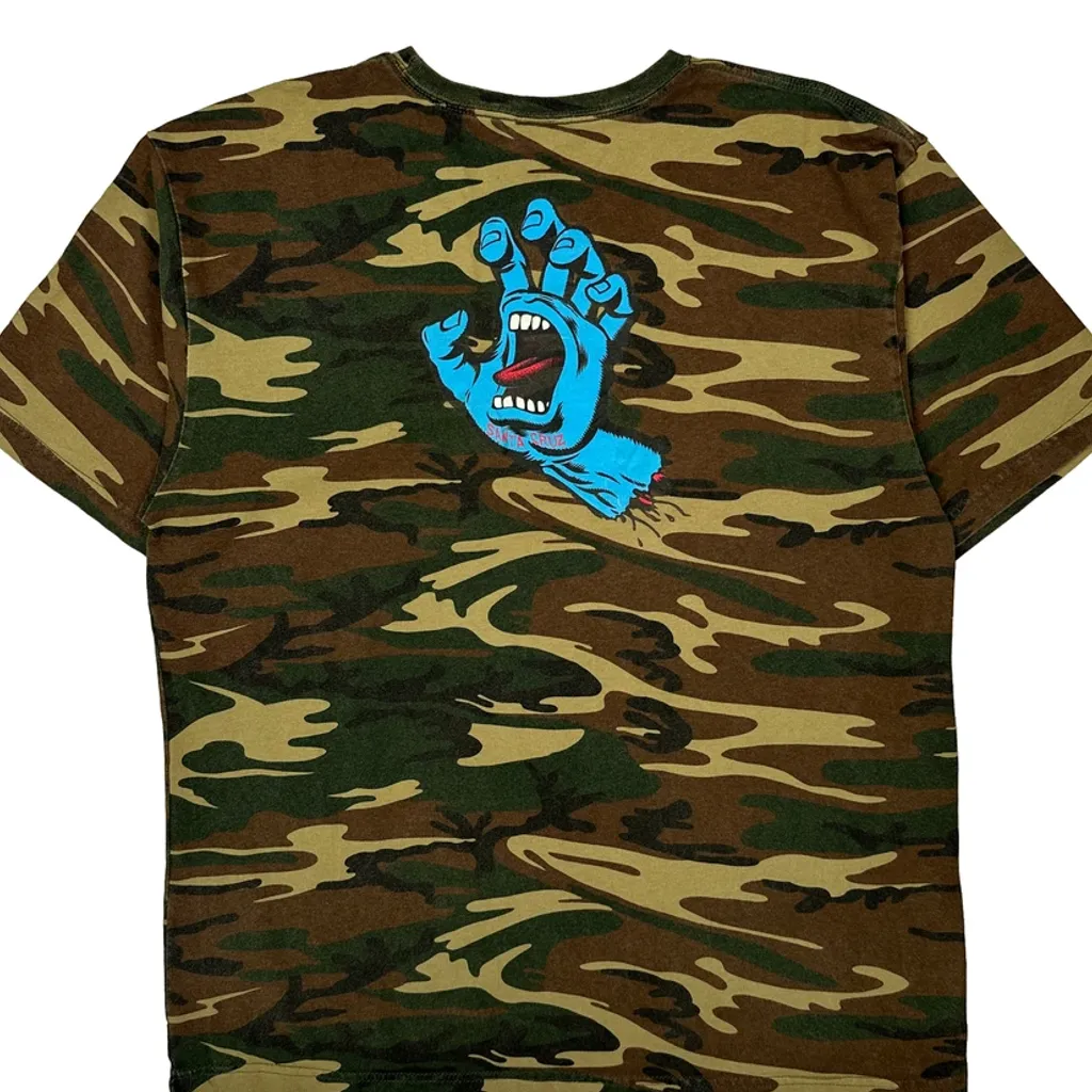 Skateboarding Santa Cruz Camo T-Shirt - XL Camo Cotton - Image 6