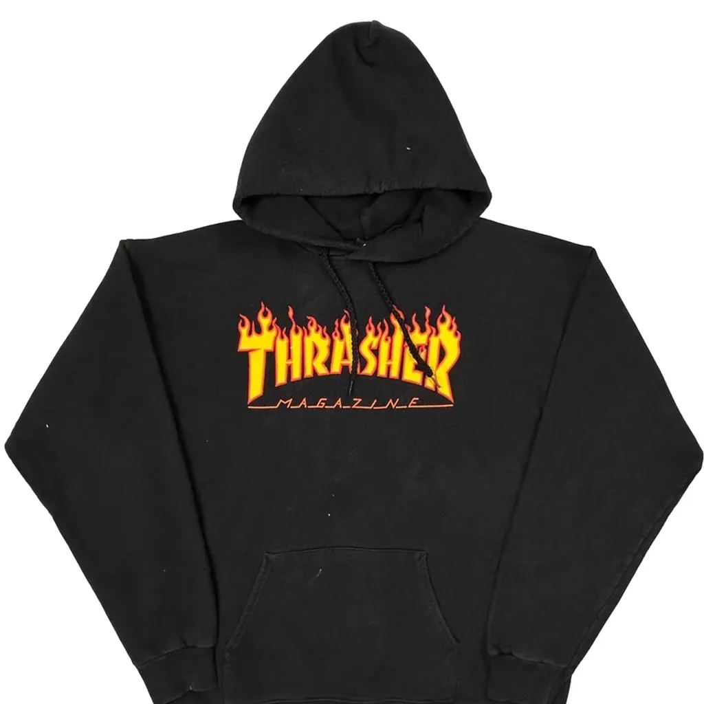 Skateboarding Thrasher Hoodie - Medium Black Cotton - Image 6