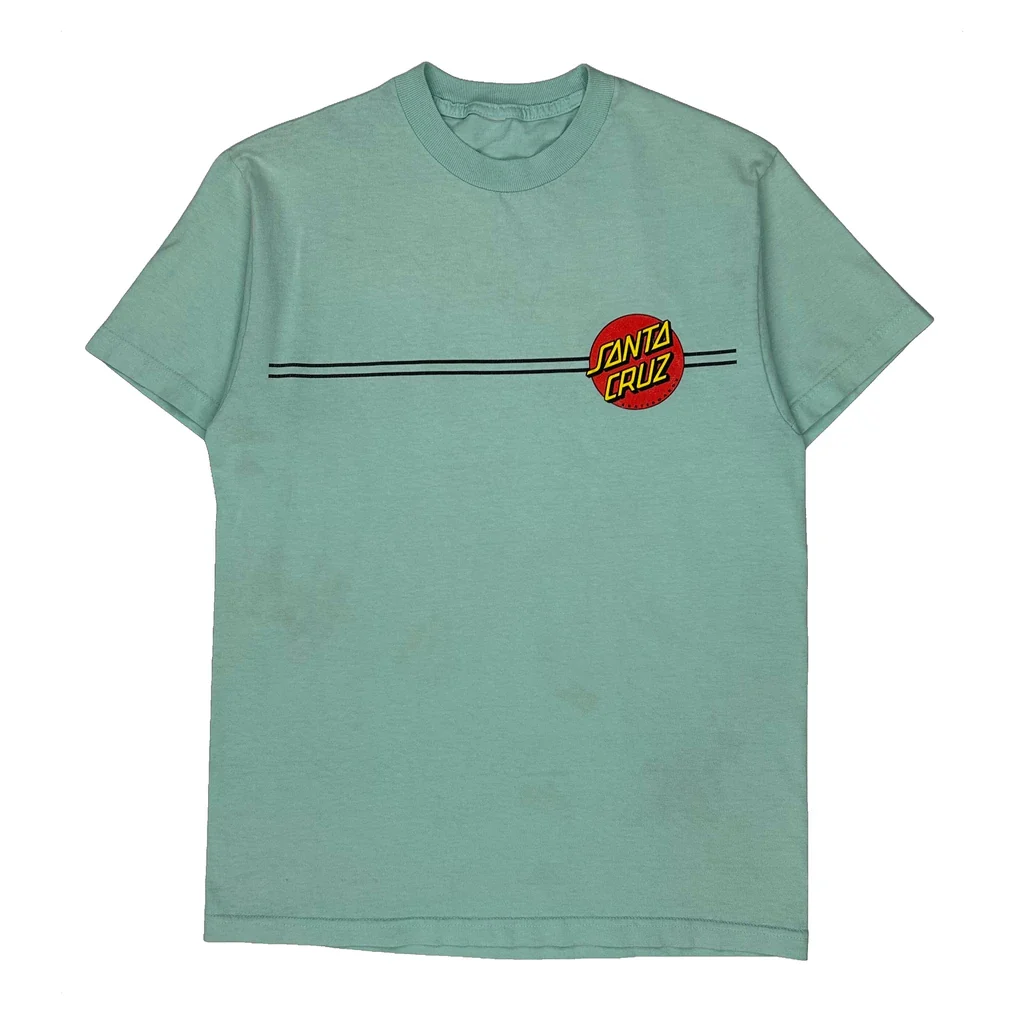 Skateboards Santa Cruz T-Shirt - Small Green Cotton