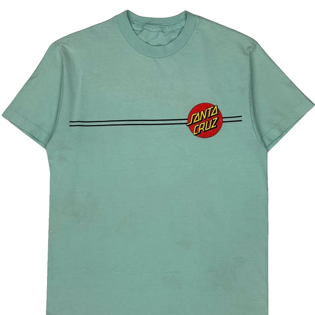 Skateboards Santa Cruz T-Shirt - Small Green Cotton - Image 5