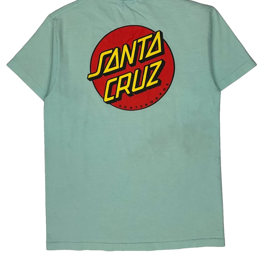 Skateboards Santa Cruz T-Shirt - Small Green Cotton - Image 6