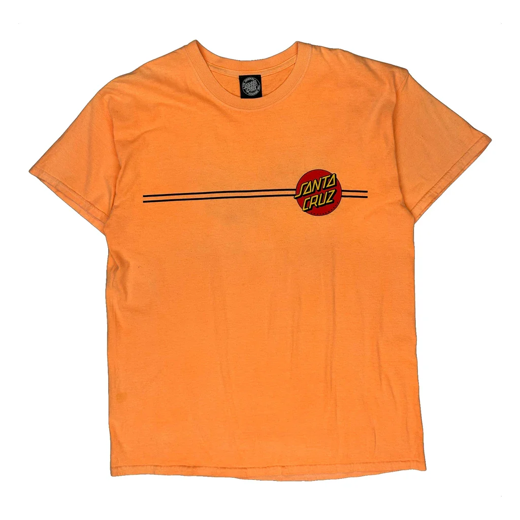 Skateboards Santa Cruz T-Shirt - Large Orange Cotton