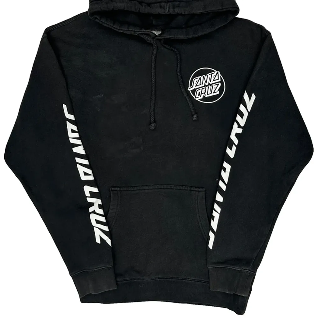 Skeleton Hand Santa Cruz Graphic Hoodie - Medium Black Cotton - Image 5