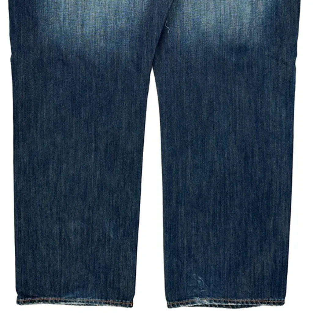 Skull And Roses Embroidery Ed Hardy Jeans - 42W 32L Blue Cotton - Image 7