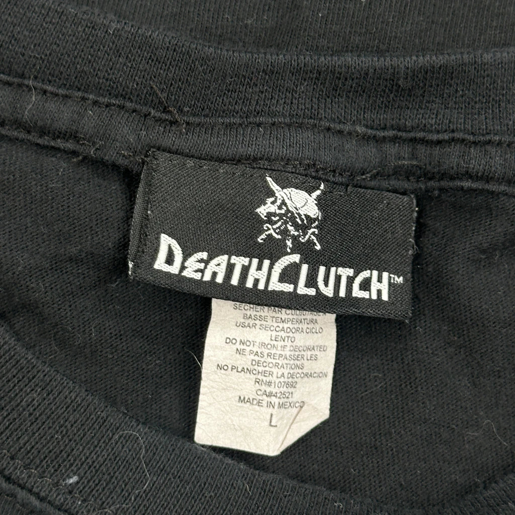 Skull Design Death Clutch Graphic T-Shirt - Large Black Cotton - Image 3