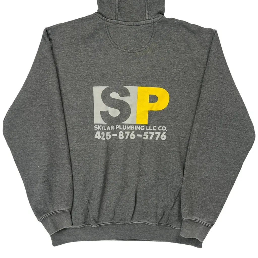 Skylar Plumbing Llc Co. Carhartt Hoodie - Large Grey Cotton - Image 6