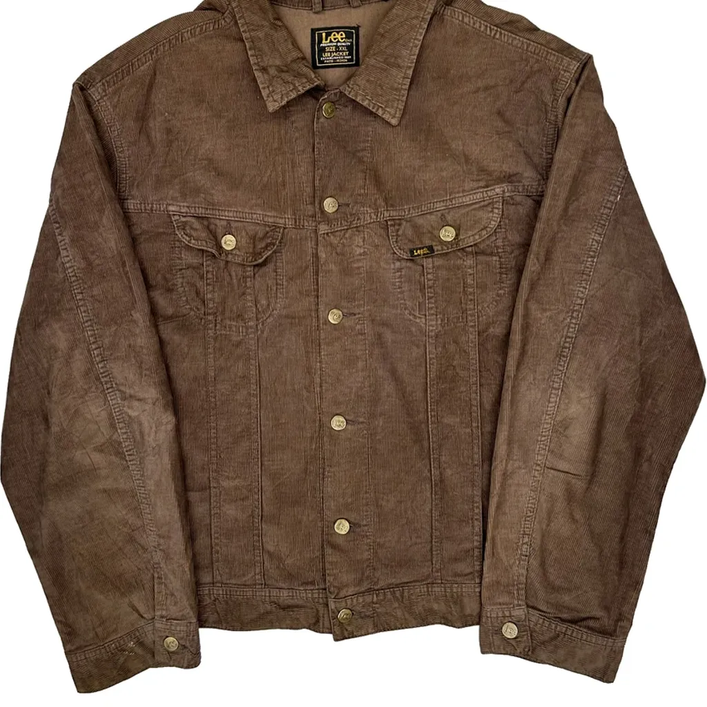 Slim Lee Trucker Cord Jacket - 2XL Brown Cotton - Image 6