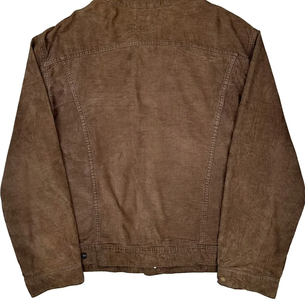 Slim Lee Trucker Cord Jacket - 2XL Brown Cotton - Image 7